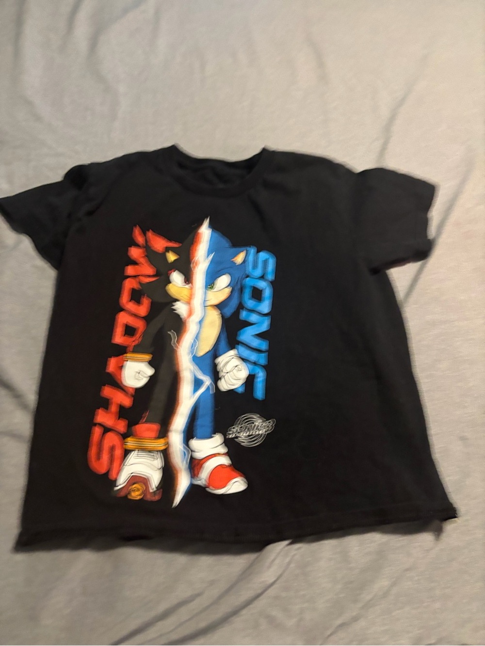 Black Kids Sonic & Shadow Split Graphic Tee